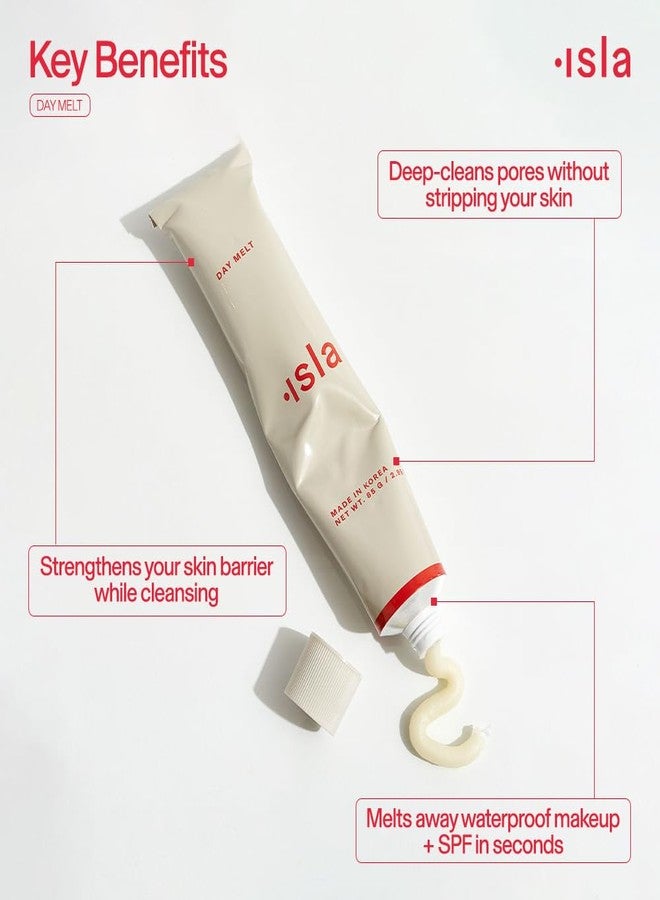 ISLA Day Melt Balm Cleanser, Melts Makeup, SPF & Pollution Without Stripping, Olive Fruit Oil, Crystalline Cellulose & Vitamin E, Barrier-Safe Balm-to-Milk Cleanser, 2.99 oz - Image 2